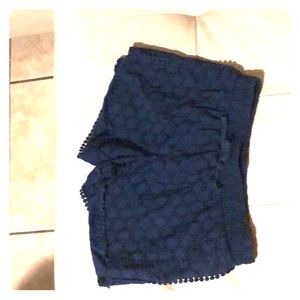 Navy blue Elastic top circle patterns all around